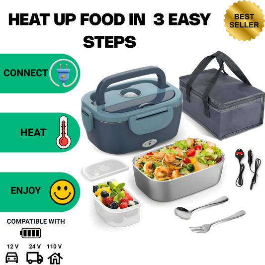 Lunchbox 2 IN 1 - For Car, Truck, School and Work (UK - 3 PIN)