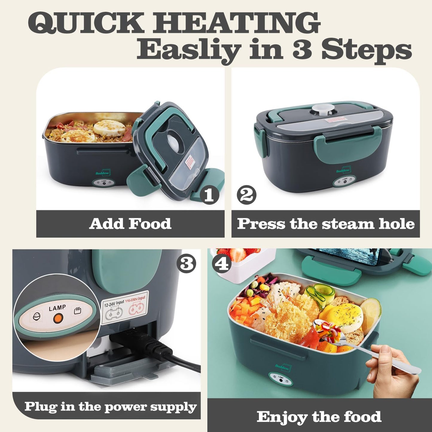 Buddew Electric lunch box-C